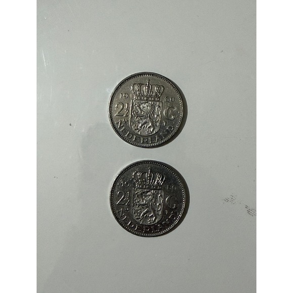 Other - Netherlands 1980 2 1/2 Gulden Queen Juliana Rijksdaalder Coins Lot of 2